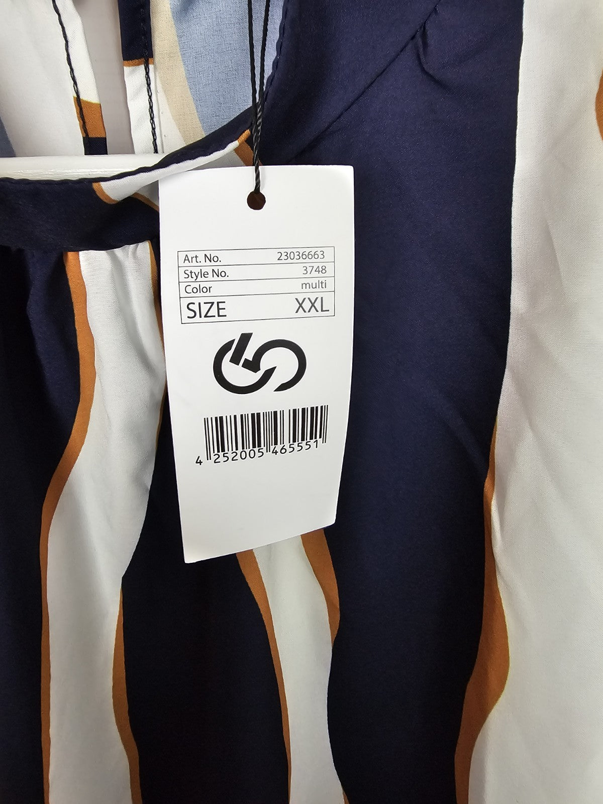 EK9135 Damen Bluse von Cloud 5ive, blau-braun-weiß, Gr.XXL4