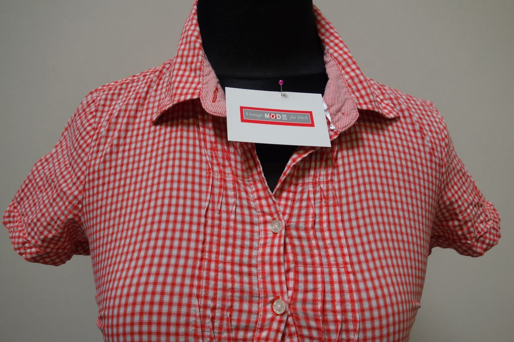 EK1922 Damen Bluse von Street One, rot-weiß, kariert, Gr. 362