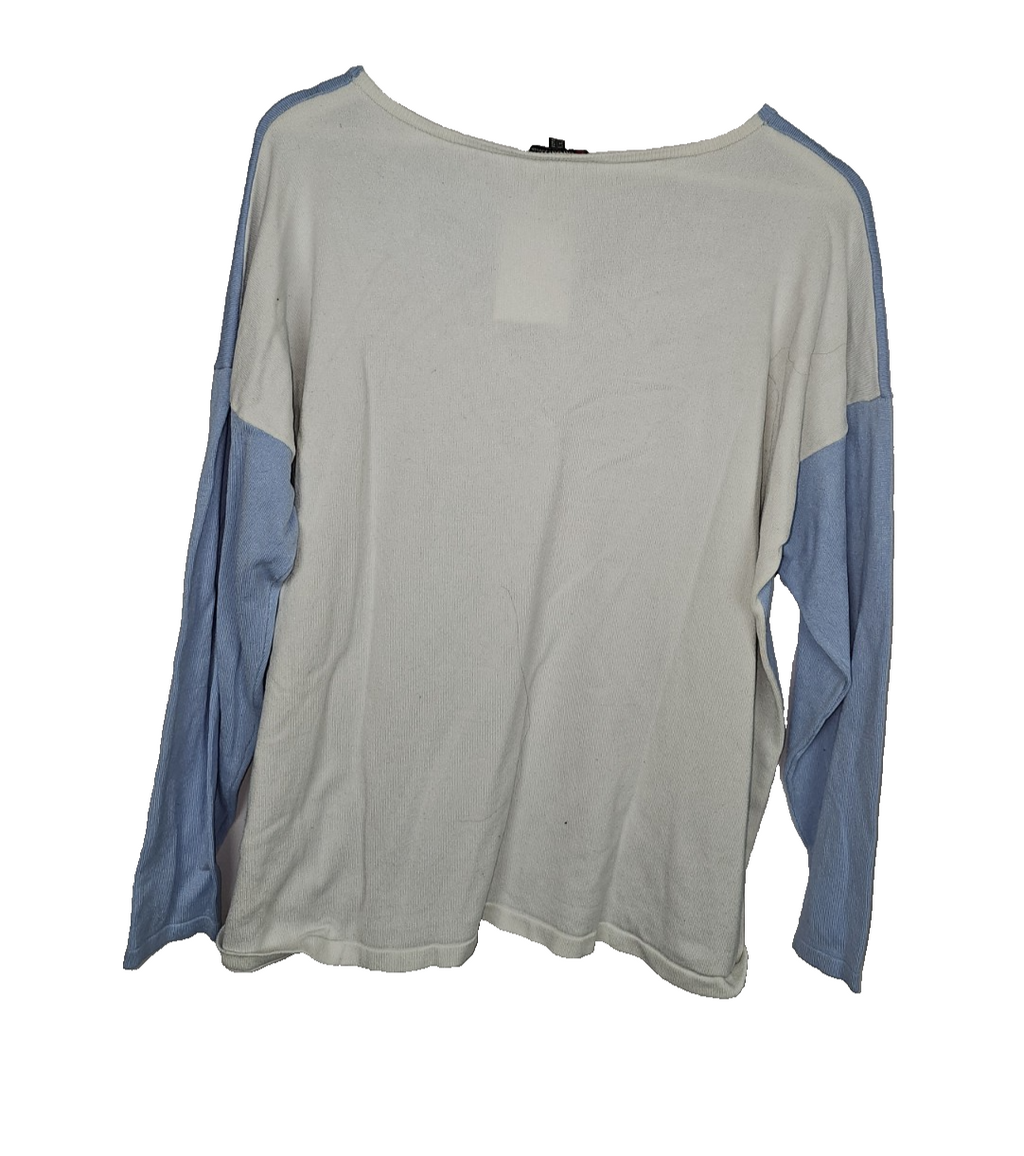 EK7623 Damen Sweatshirt von Street One, Blau/weiß, Gr. 444