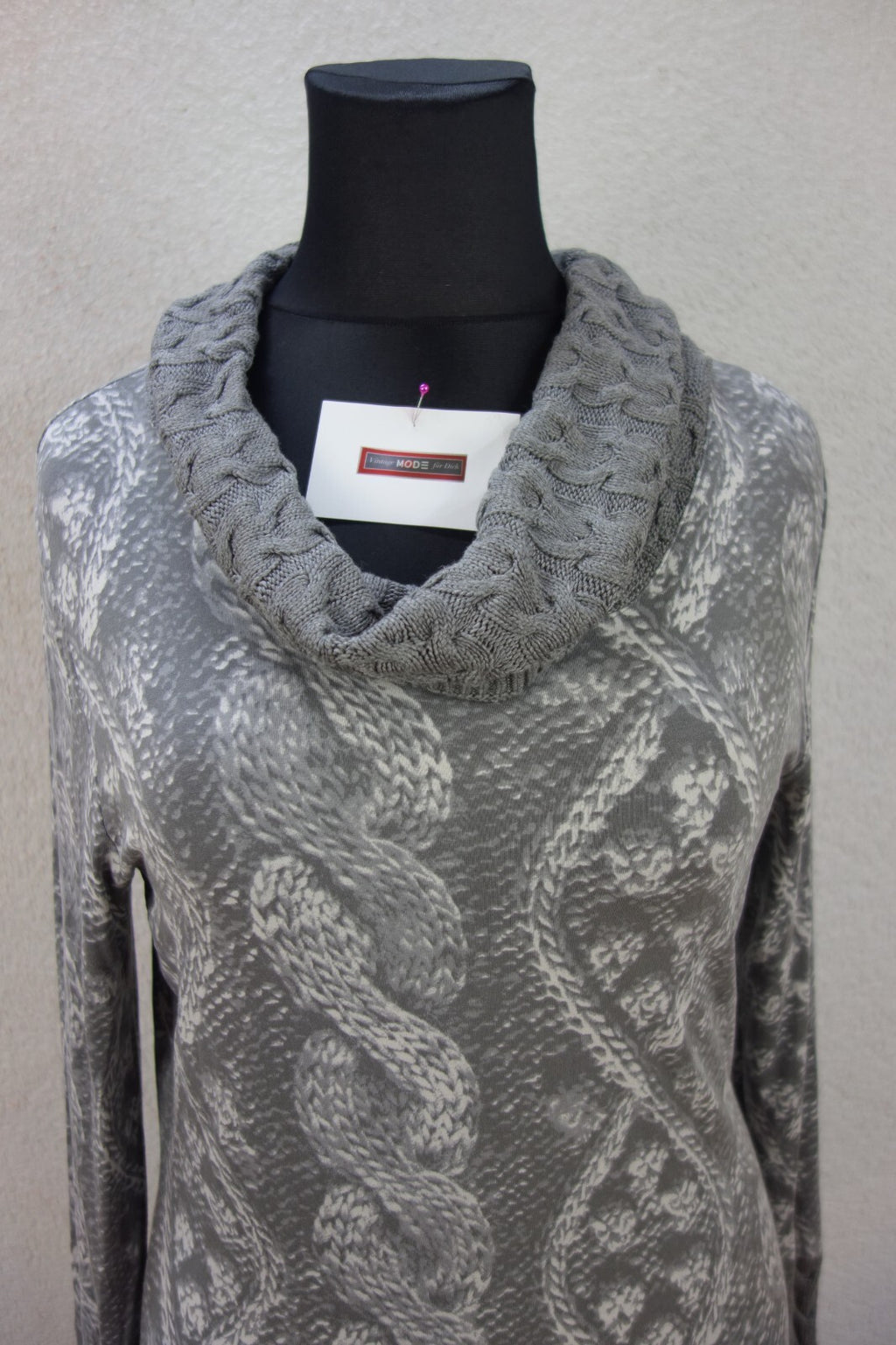 EK1918 Damen Kleid von Mills, grau/weiß, Gr. 421