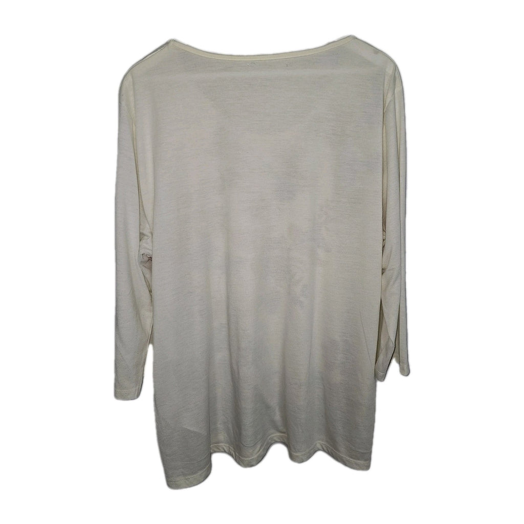 EK10309 Damen Shirt, weiß mit Blumenmuster, Gr.52/543