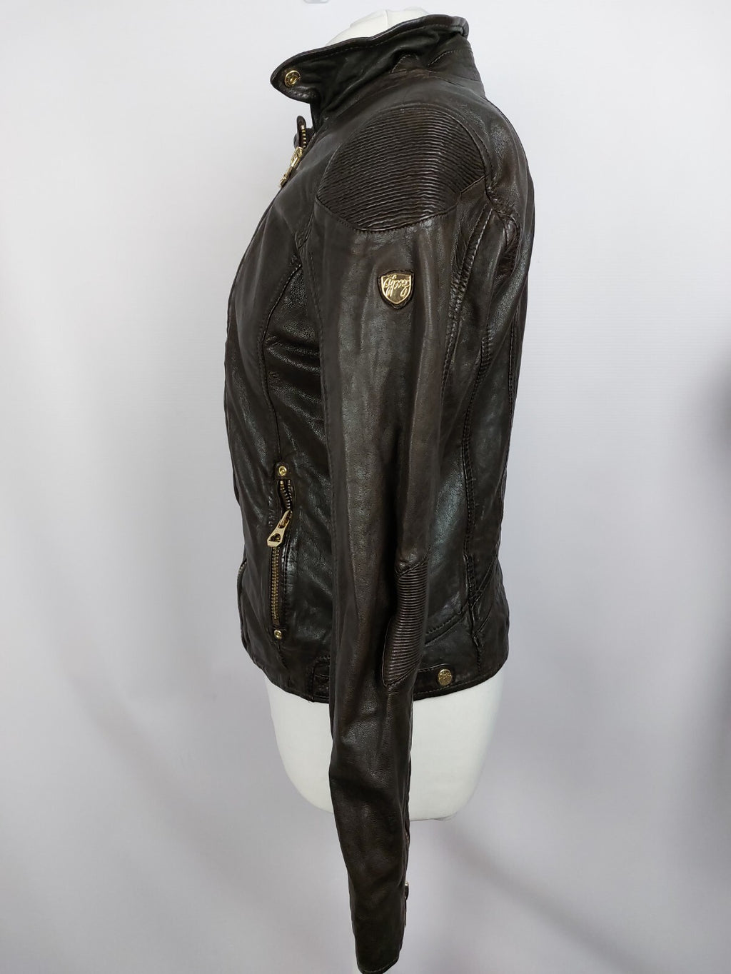 EK3165 Damen Lederjacke von Gipsy, braun, Gr. L (fällt kleiner aus)6