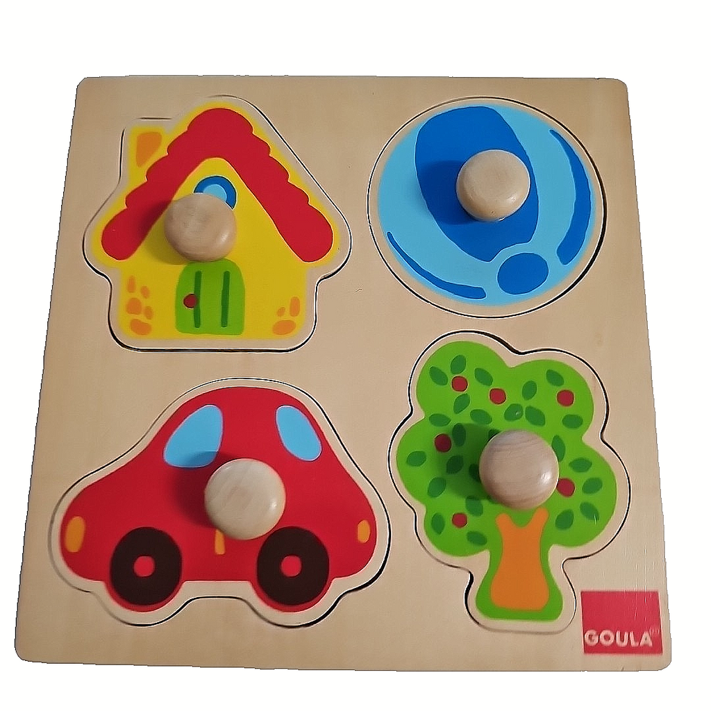 EB2685 Kinder Puzzel Spiel aus Holz von Goula,4 Teile0