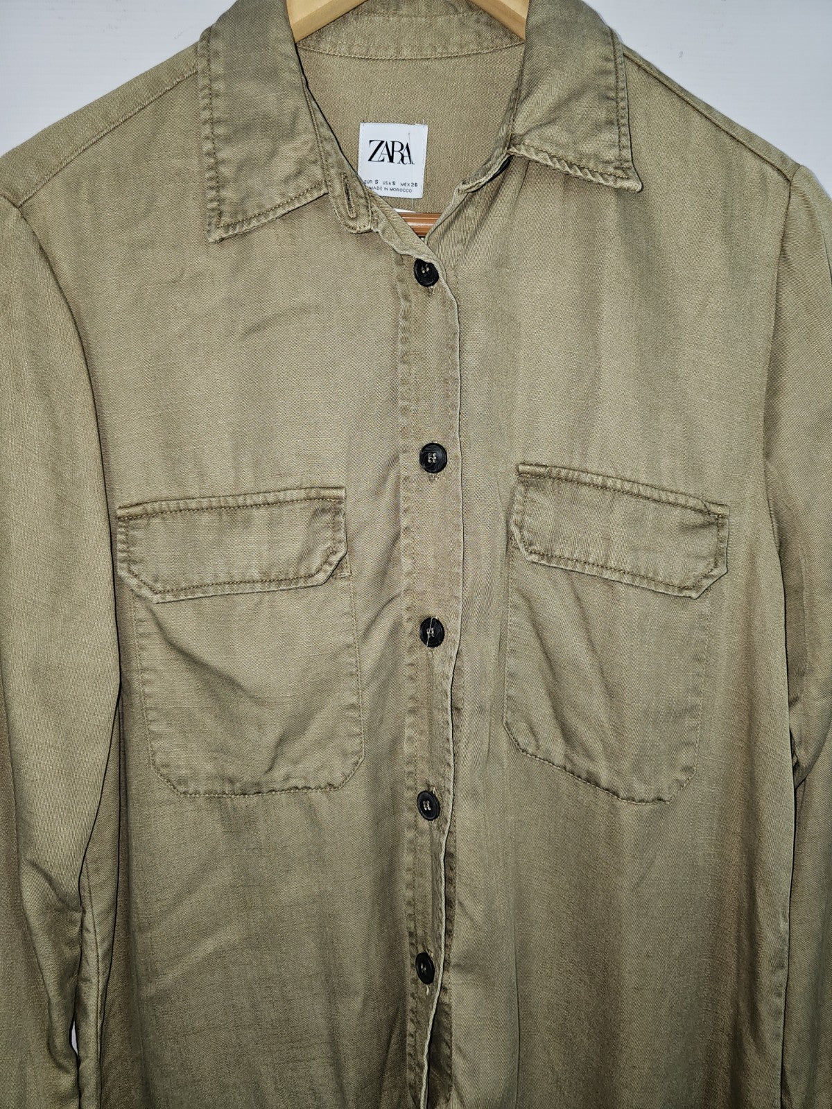EK7884 Herren Hemd von Zara, Braun, Gr. S1
