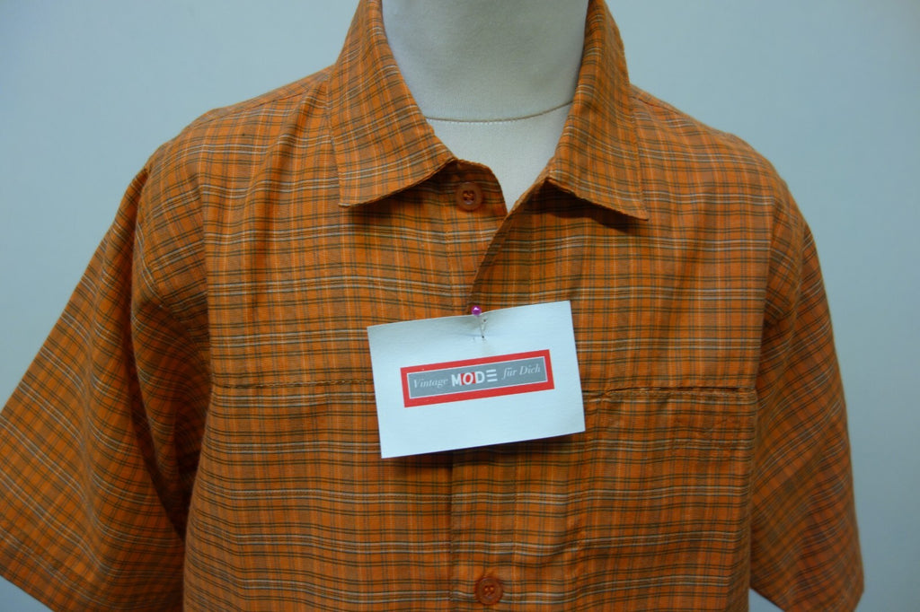 EK2089 Jungen Hemd von regatta, orange, kariert, gr. 1521