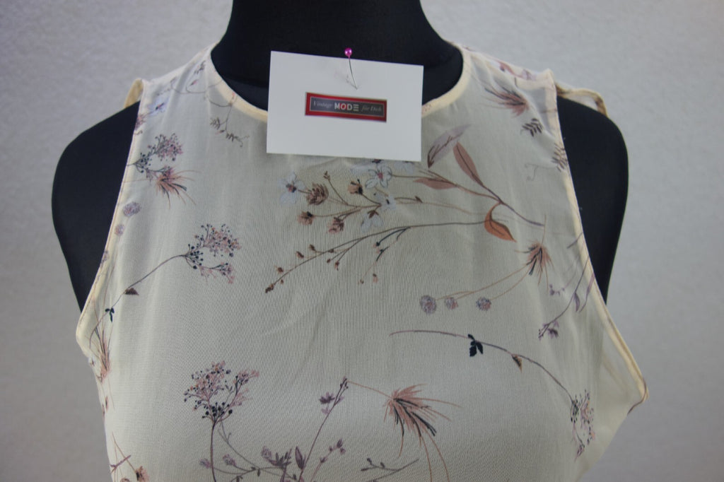 EK3255 Damen Bluse von Mango, beige mit Blumen, Gr. S1