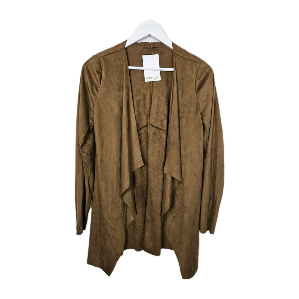 EK8712 Damen Strickjacke, Braun, Gr. Ca L0
