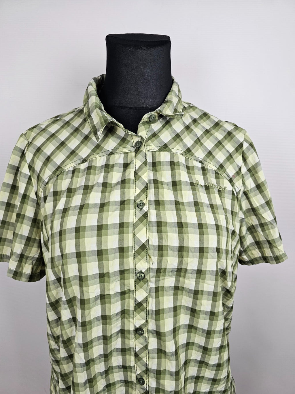 EK5488 Damen Bluse von Vaude, grün kariert, Gr. 481