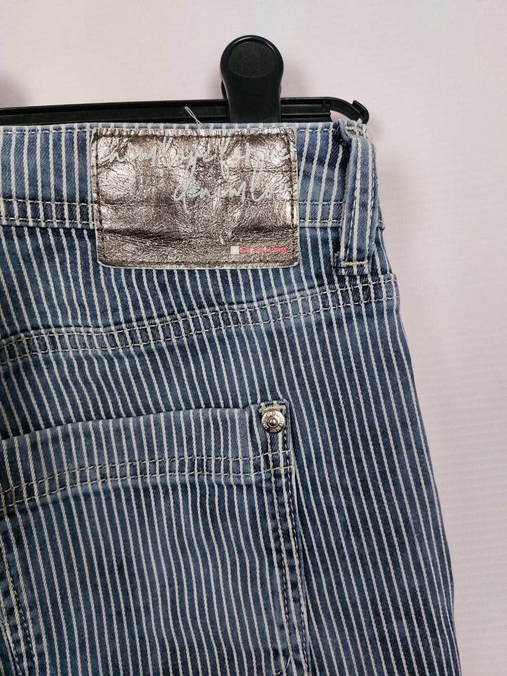 EK0014 Mädchen Jeans von Street One, blau-weiß, Gr.26/263