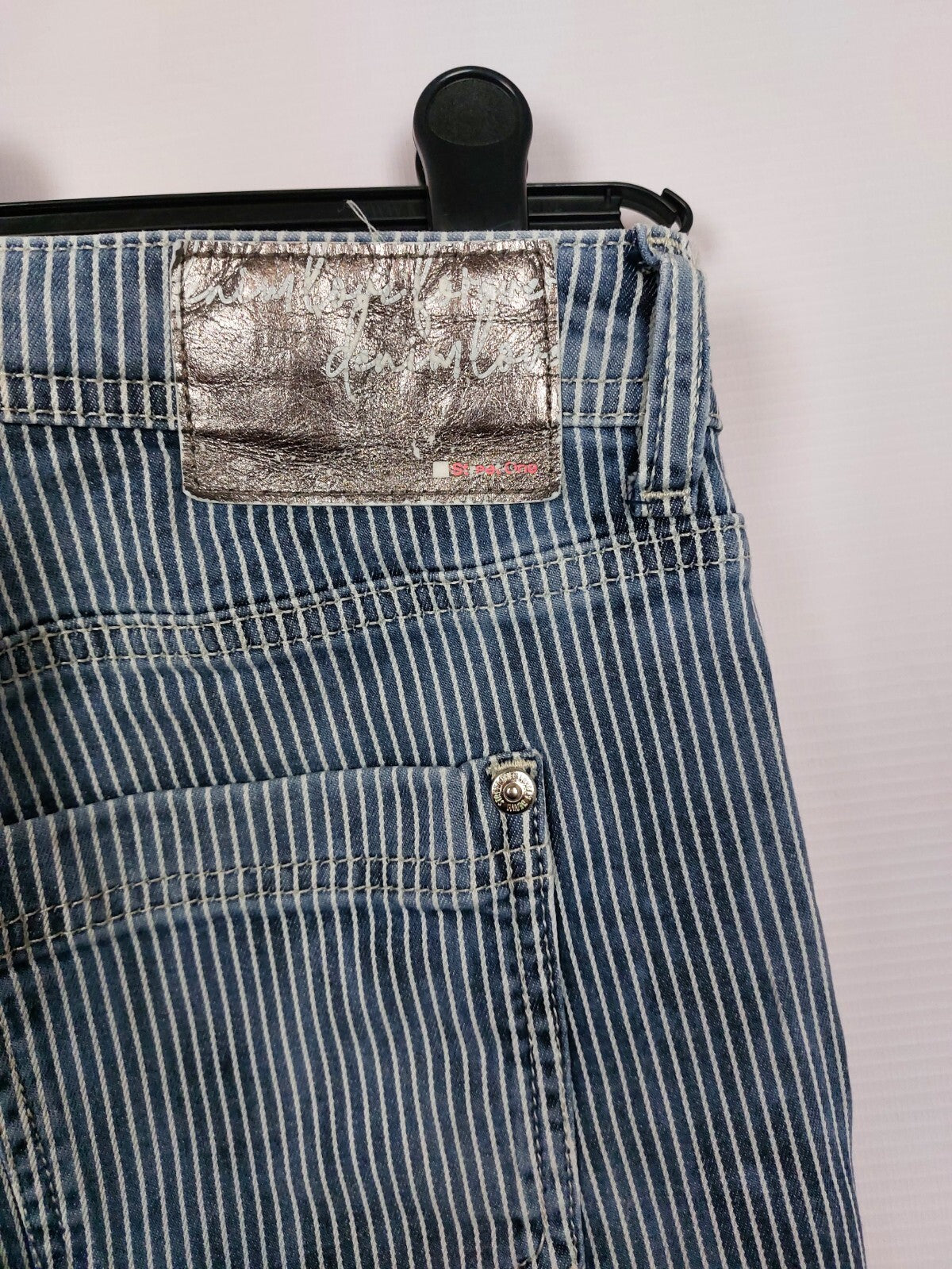 EK0014 Mädchen Jeans von Street One, blau-weiß, Gr.26/263