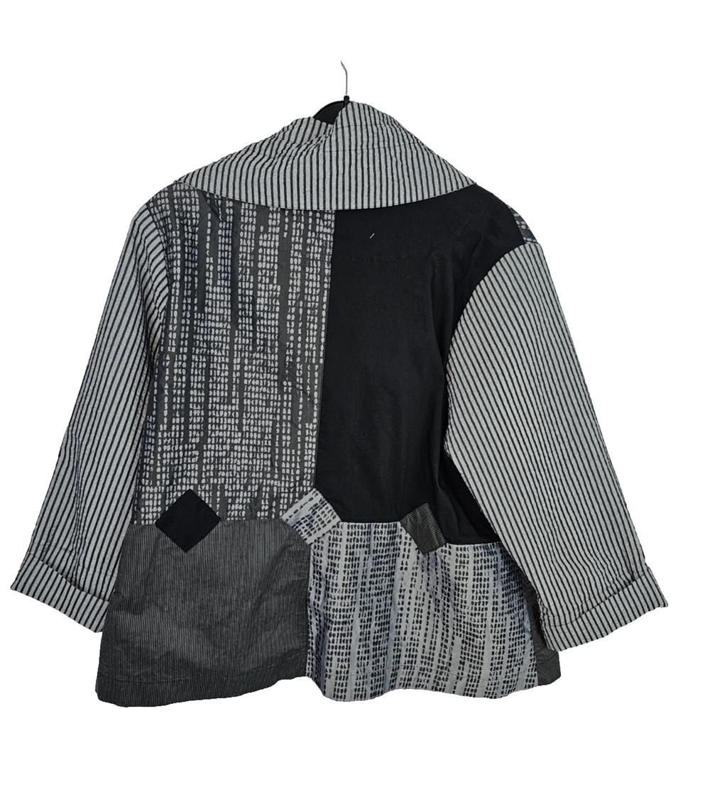 EK7881 Damen Jacke von Sinne, Schwarz/Grau, Gr. 2 Ca.XL5