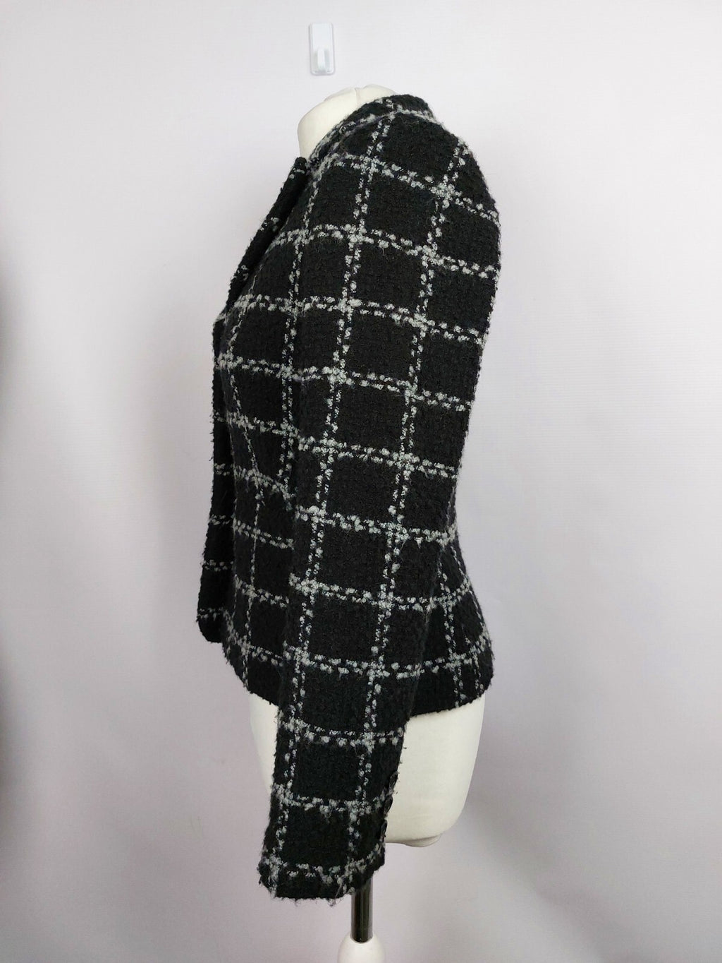 EK3988 Damen Blazer von More&More, schwarz mit weiß, Gr. 343