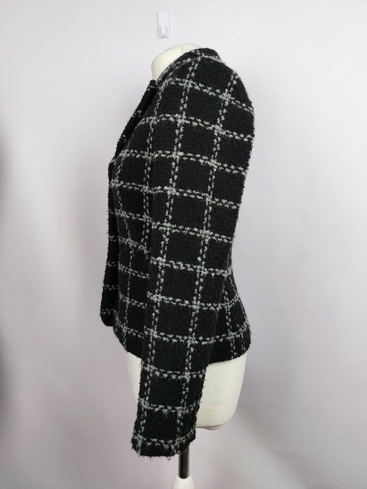 EK3988 Damen Blazer von More&More, schwarz mit weiß, Gr. 343