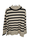 EK7732 Damen Pullover von Lea H., beige-schwarz, Gr.L0