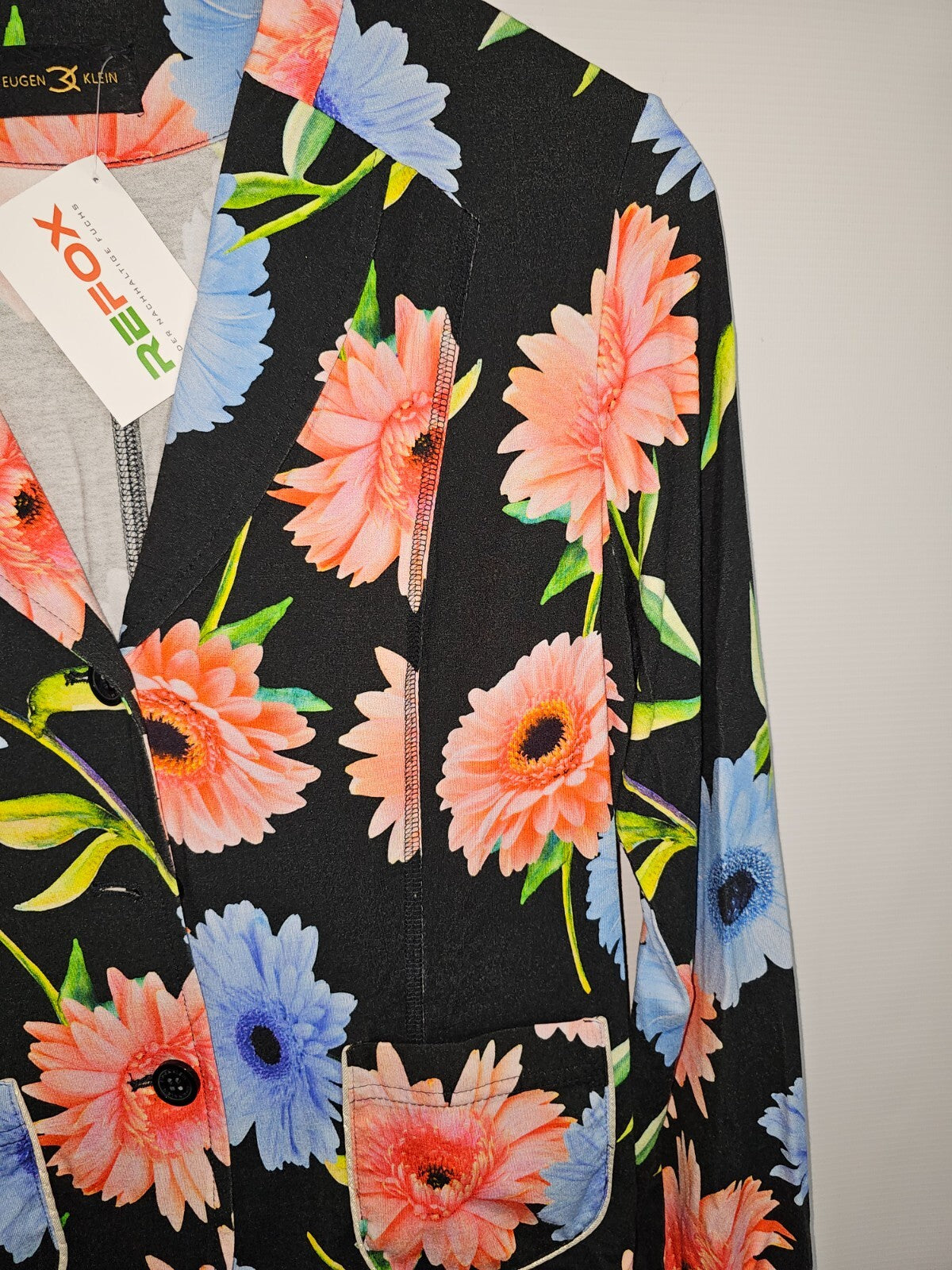 EK5158 Dmen Shirt von Eugen Klein, Schwarz- Mehrfarbig, Gr.:402