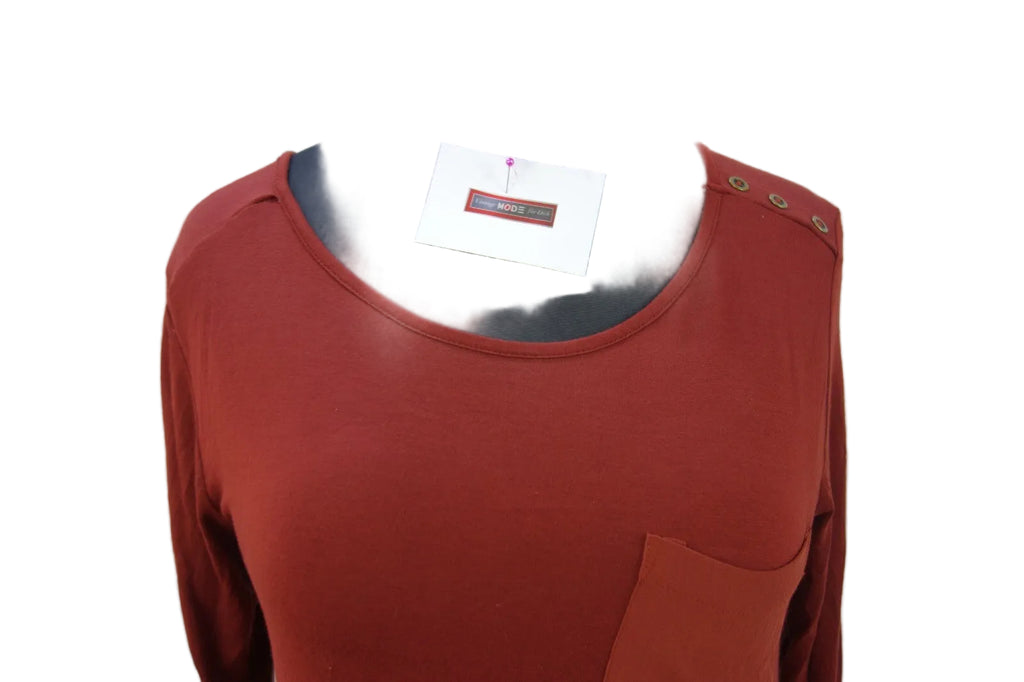 EK0106 Damen Shirt von Tissaia, braun, Gr. 46/481