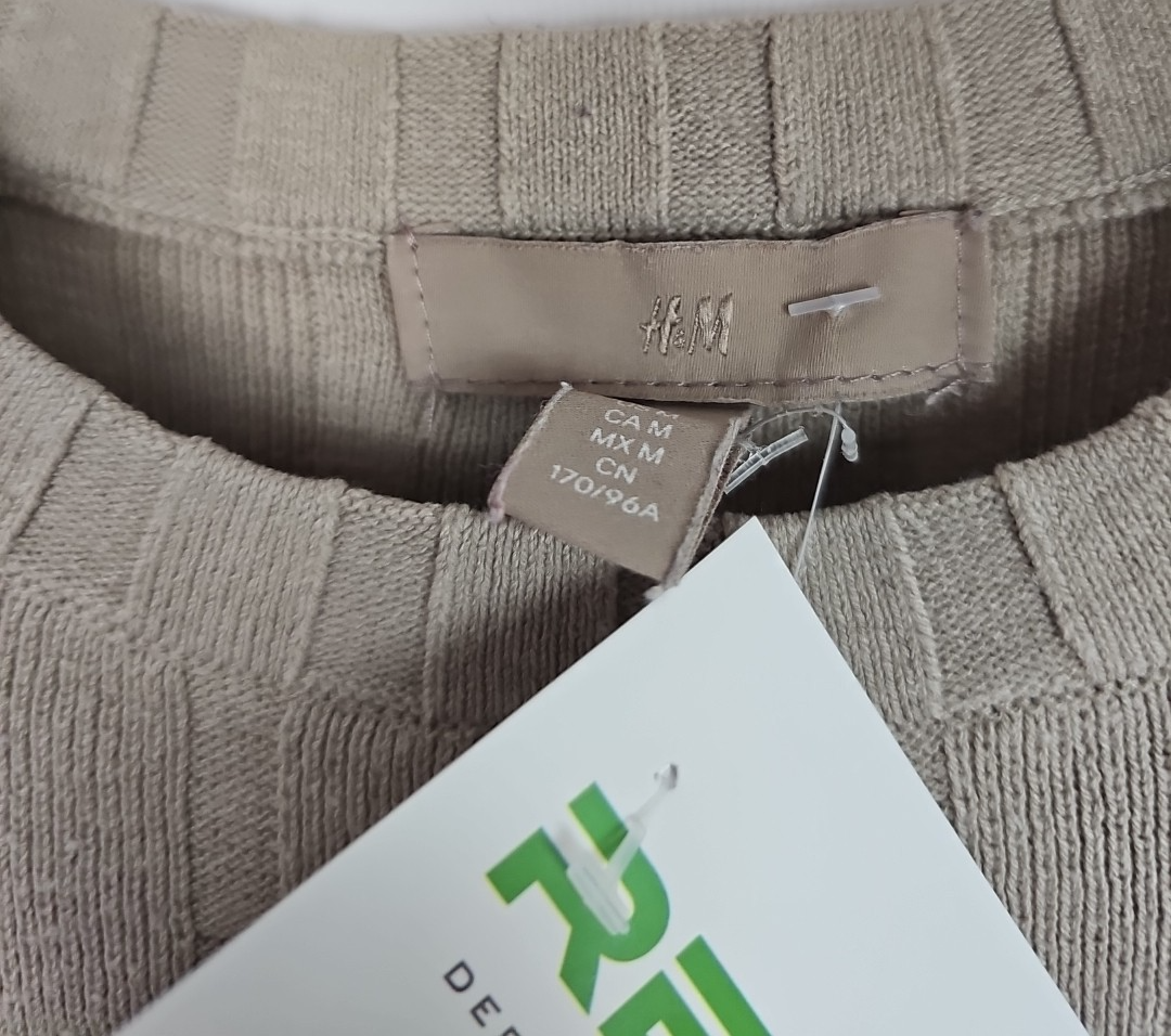 EK8300Damen Strick Top H&M Beige Gr.M1