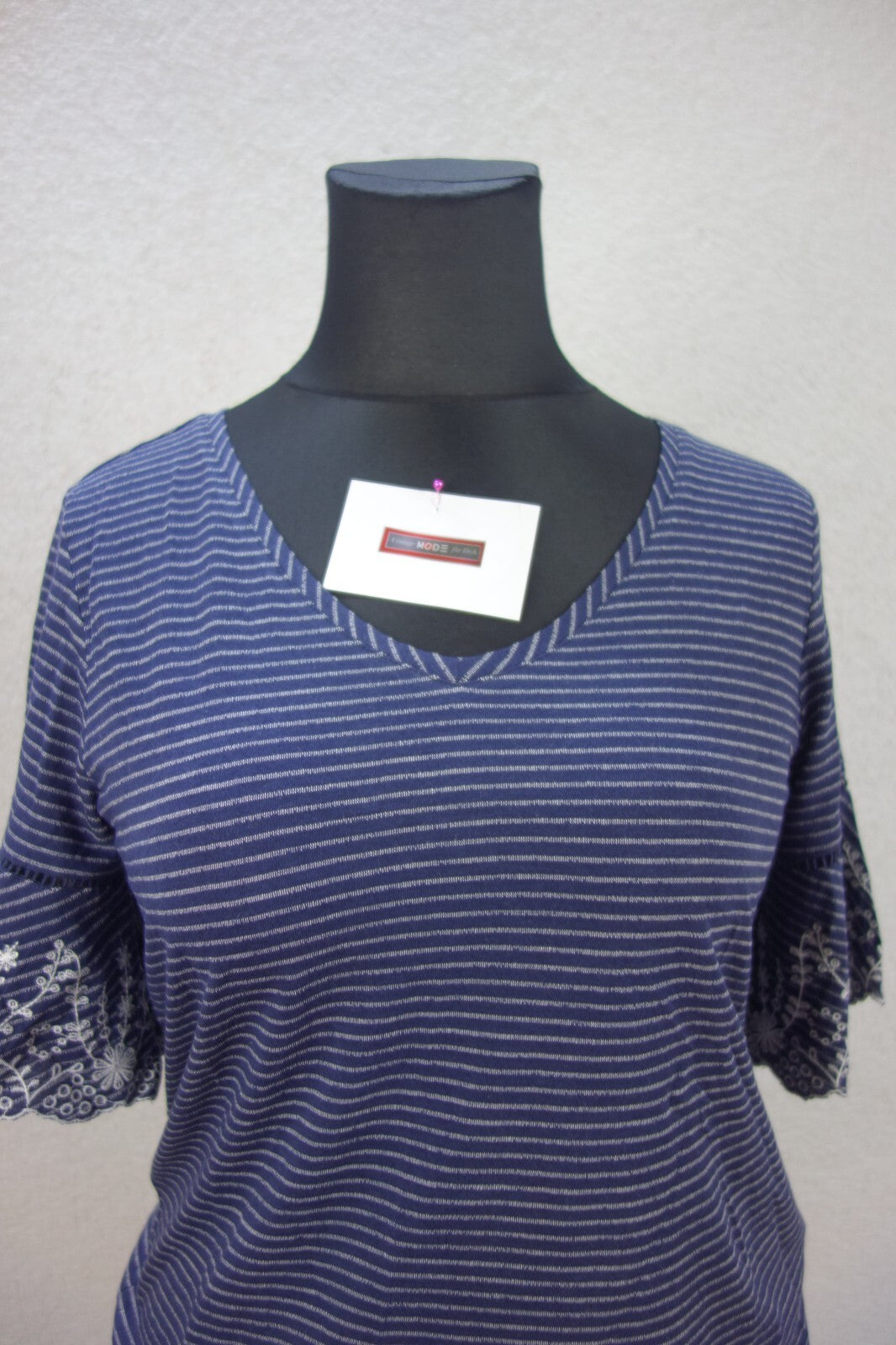 EK3384 Damen T-Shirt von s.Oliver, blau/weiß, Gr. 381