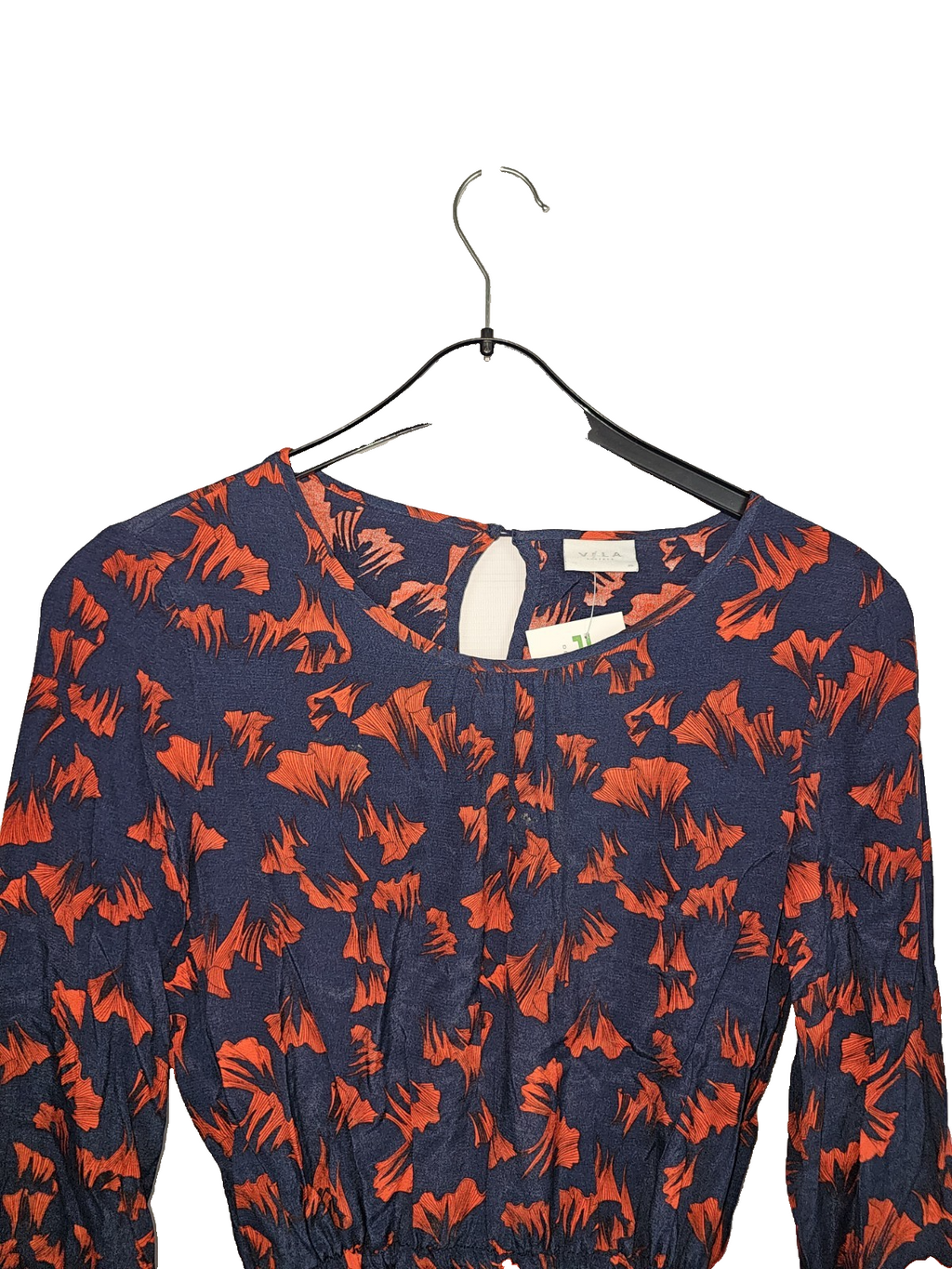 EK8193 Damen Bluse von Vila, Dunkelblau/Tot, Gr. 361
