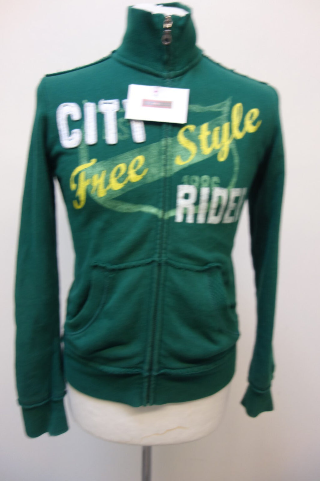 EK2442 Kinder Sweatjacke von United Colors of Benetton, grün, Gr. 146/1520