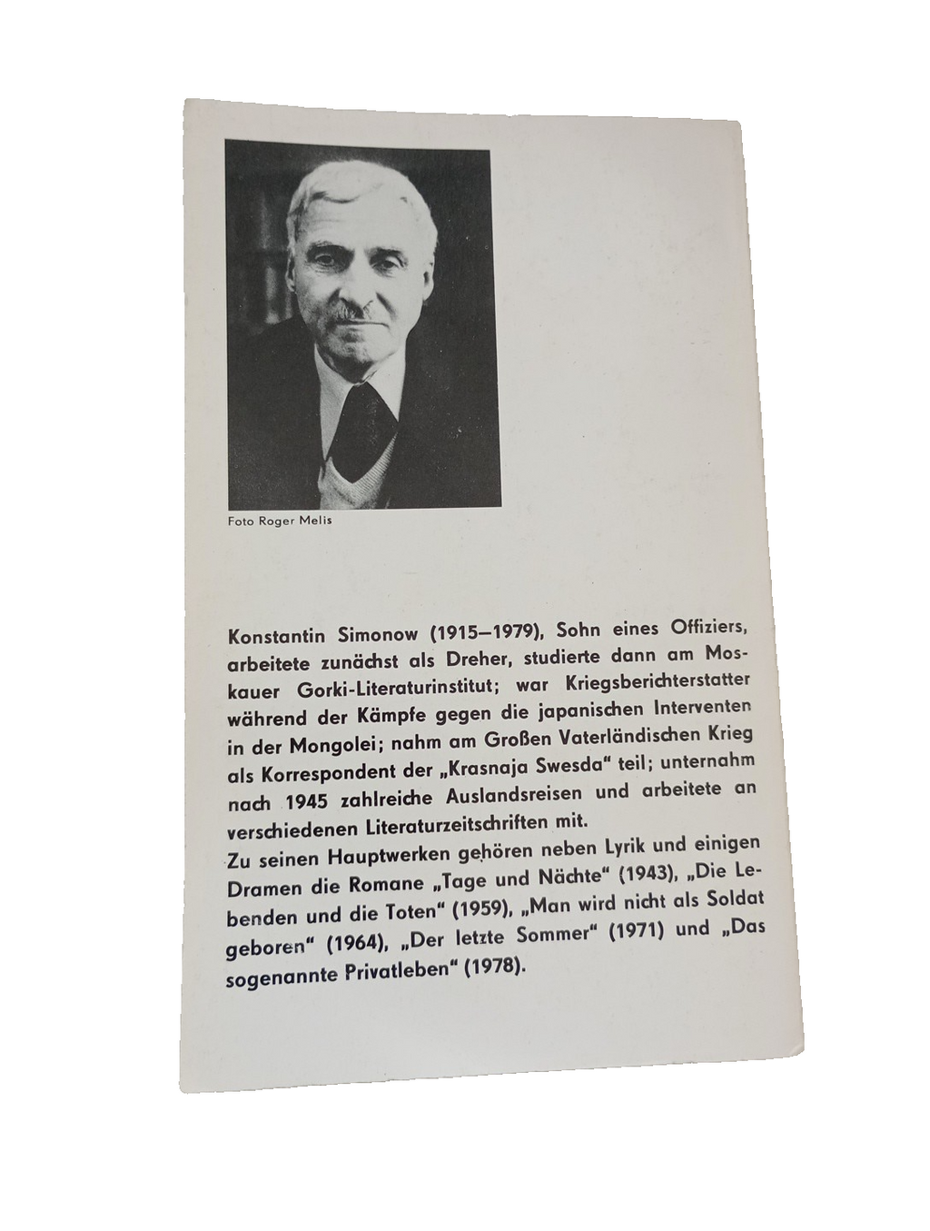 EB3426 Buch Roman Konstantin Simonow Zwanzig Tage ohne Krieg1