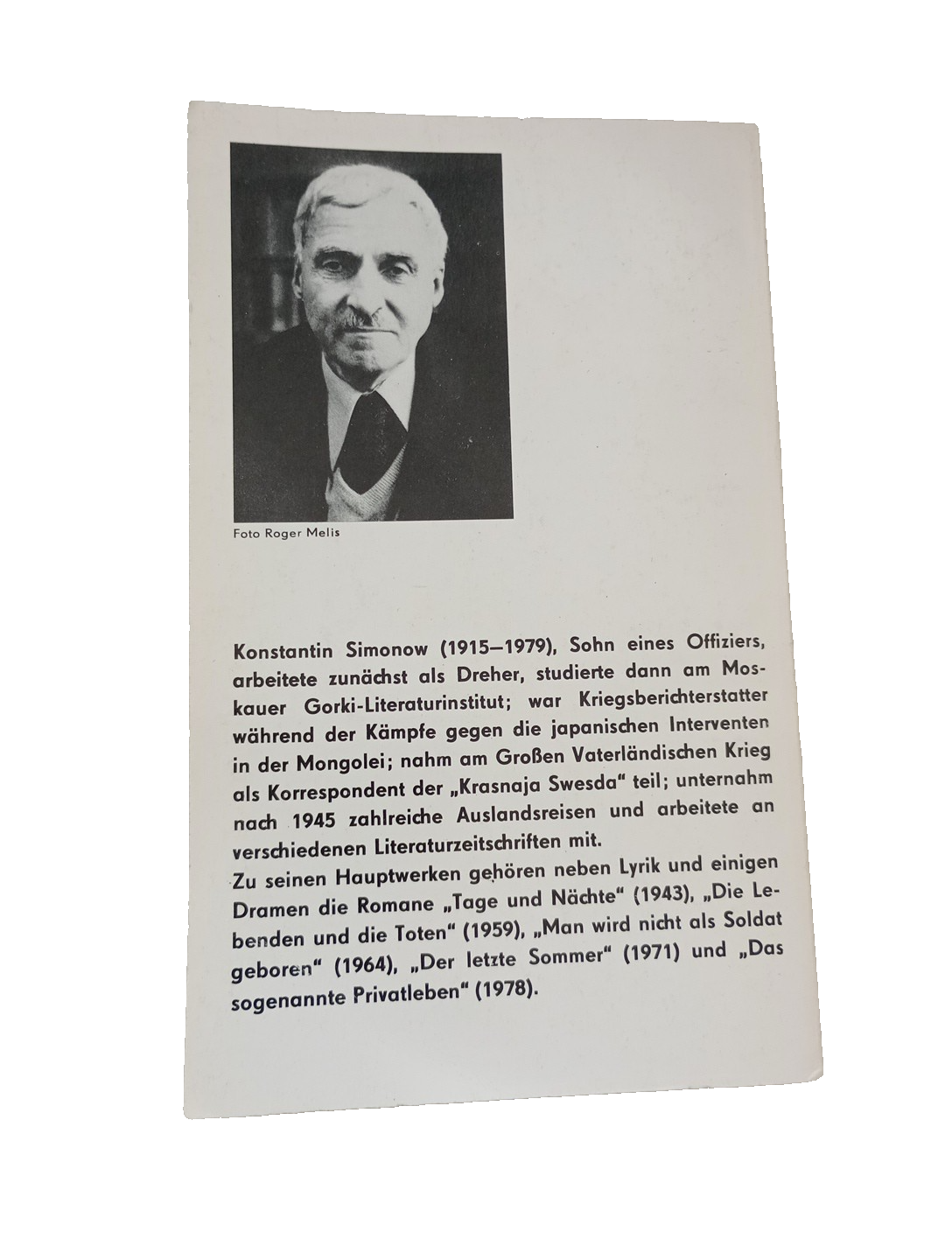 EB3426 Buch Roman Konstantin Simonow Zwanzig Tage ohne Krieg1