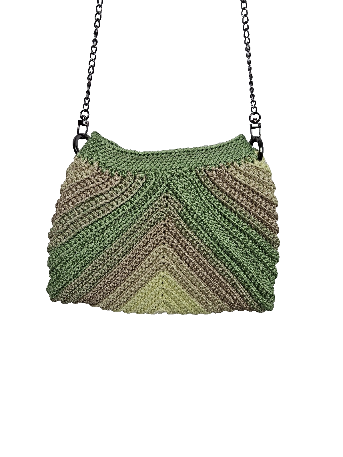EK7848 Damen Handtasche Selbstgemacht,  Beige/ Grün2