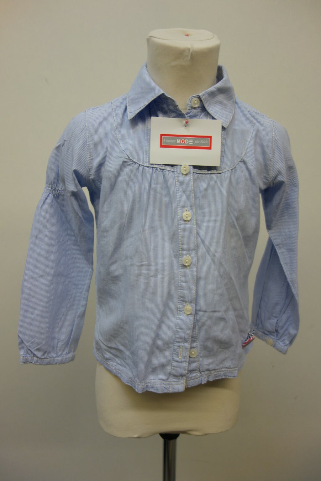 EK0748 Jungen Hemd von s.Oliver, blau-weiß gestreift, Gr. 104/1100