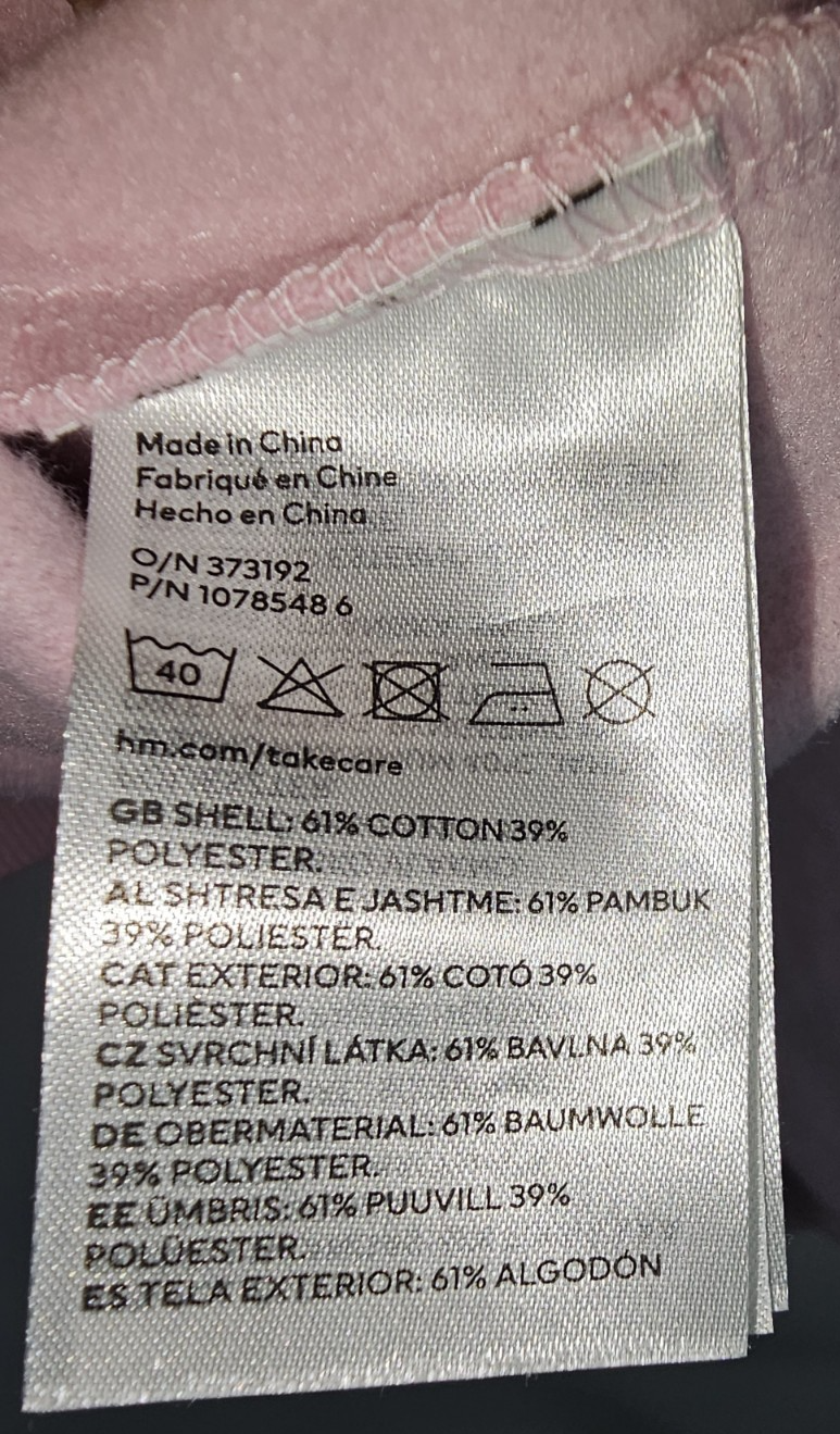 EK7874 Mädchen Pullover von H&M,  Rosa, Gr. 1403