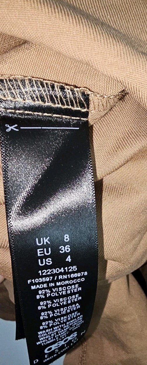 EK9025 Damen Bluse von Asos, Braun, Gr. 362