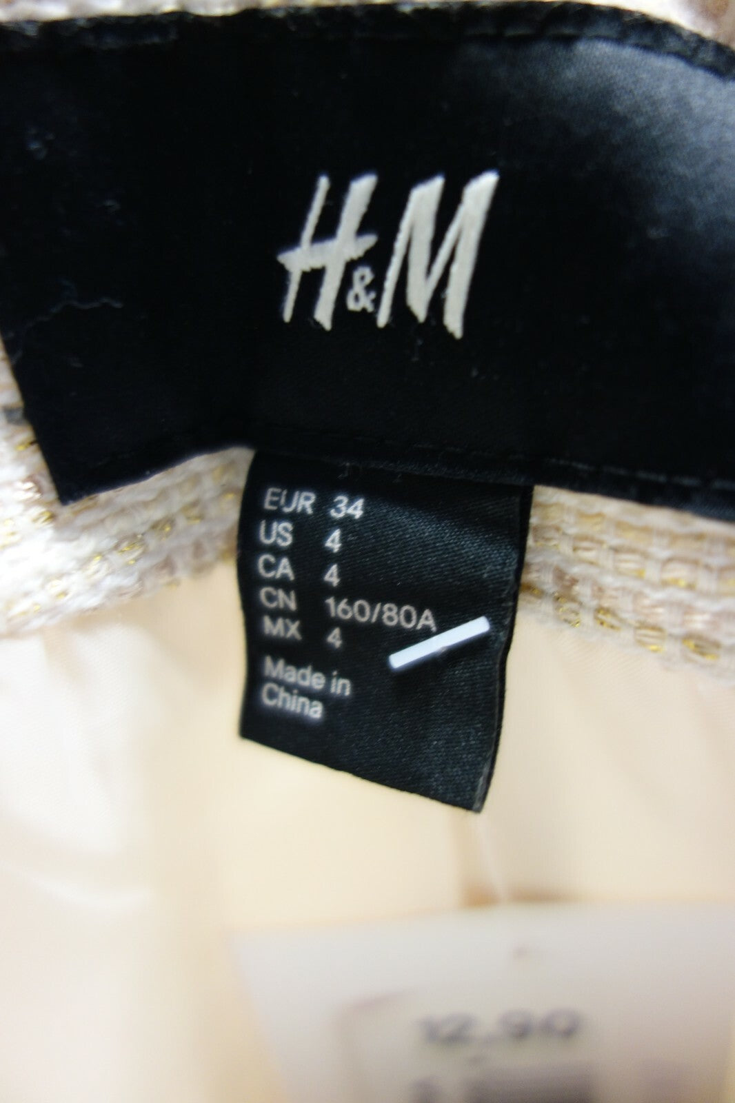 EK0646 Damen Jäckchen von H&M, beige, golden, Gr. 345