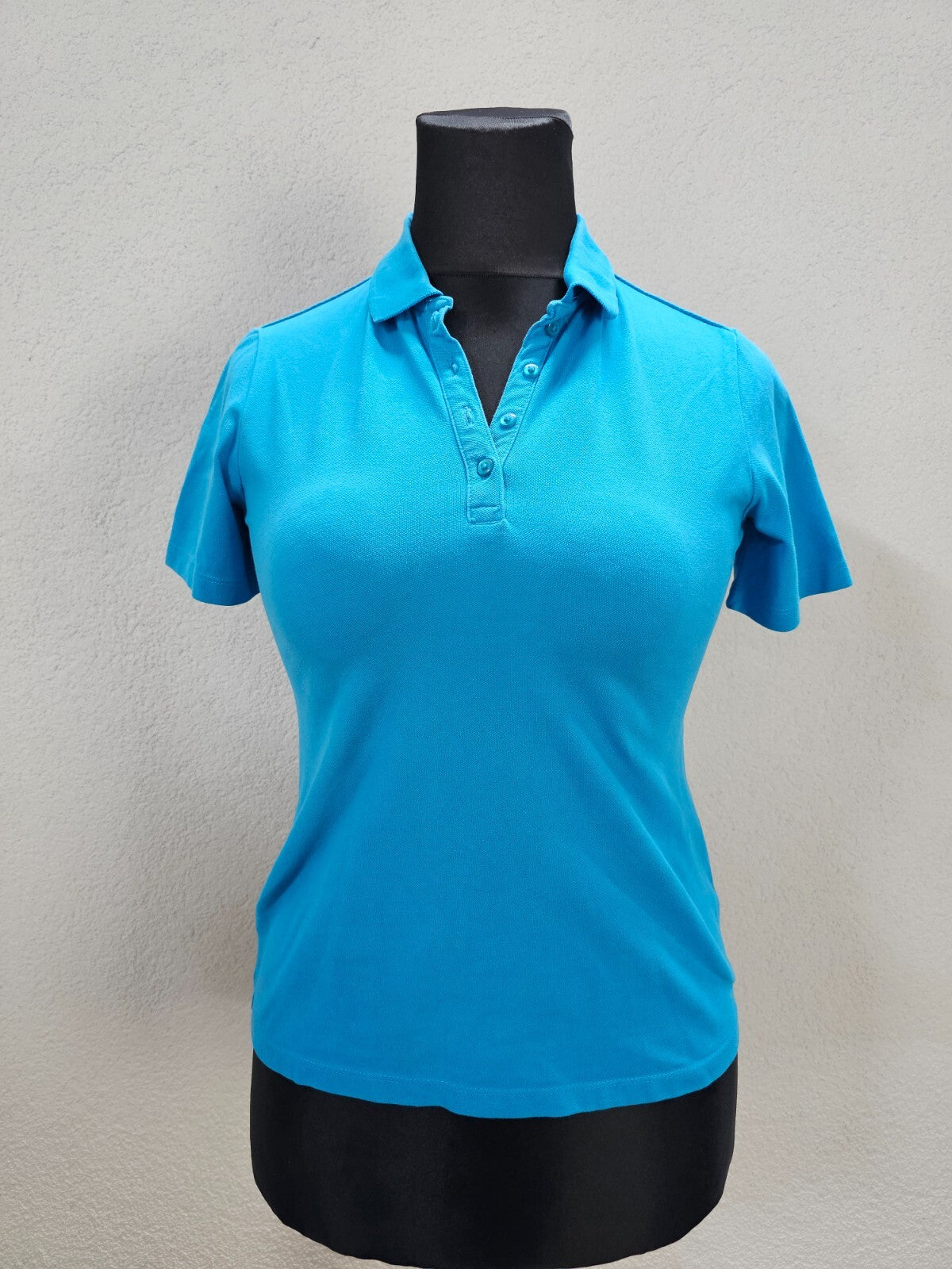 EK6092 Damen Polohirt von Karstadt, blau, Gr. 380
