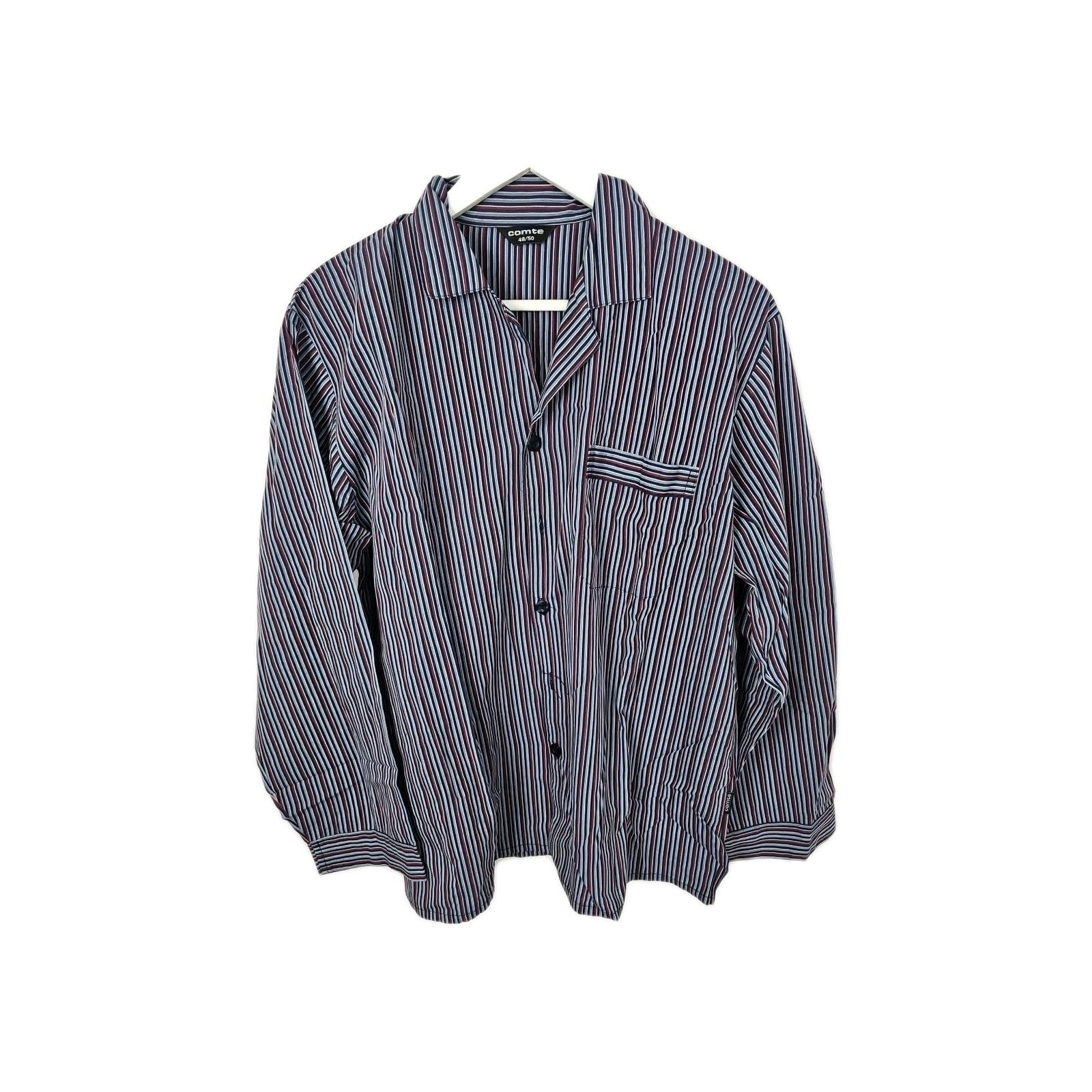 EK9144 Herren Schlafanzugset  Comete Gr.50 Blau Gestreift0