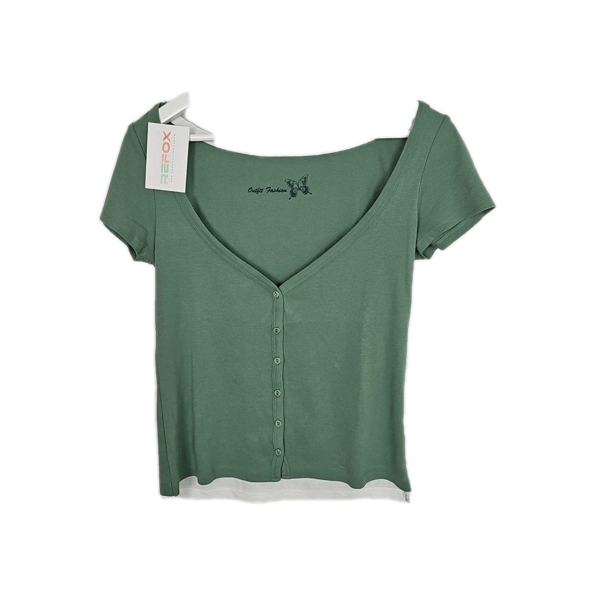 EK9542 Damen T-Shirt Outfit Fashion Gr.L Grün0