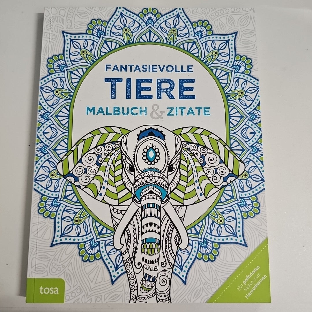 EB1330 Fantasievolle Tiere, Malbuch, Teilweise Angemalt 0