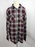 EK5608 Mädchen Bluse von C&A, grau/rot, kariert, Gr. 170/1760