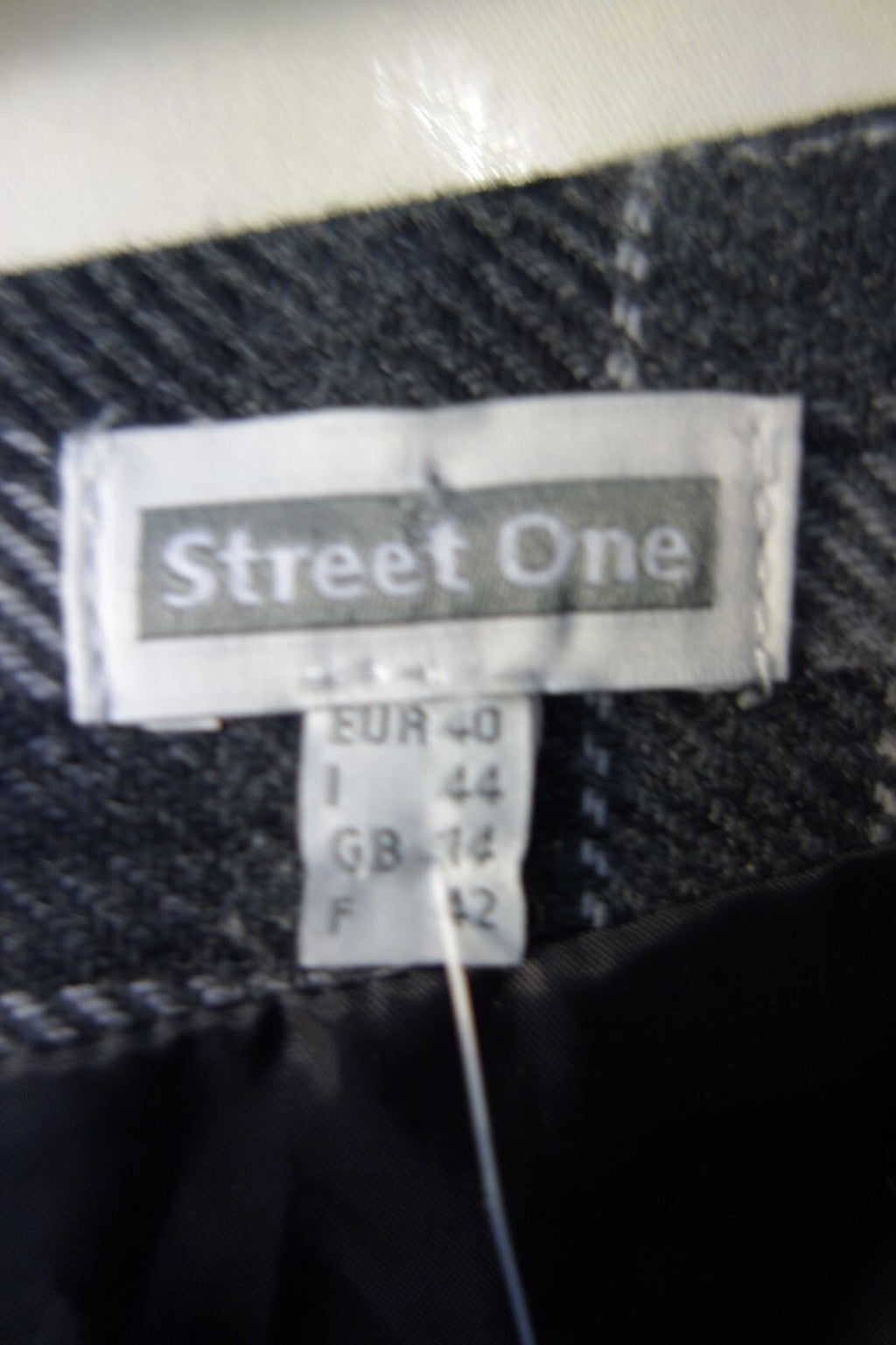 EK3557 Damen Rock von One Street, grau kariert, Gr.402