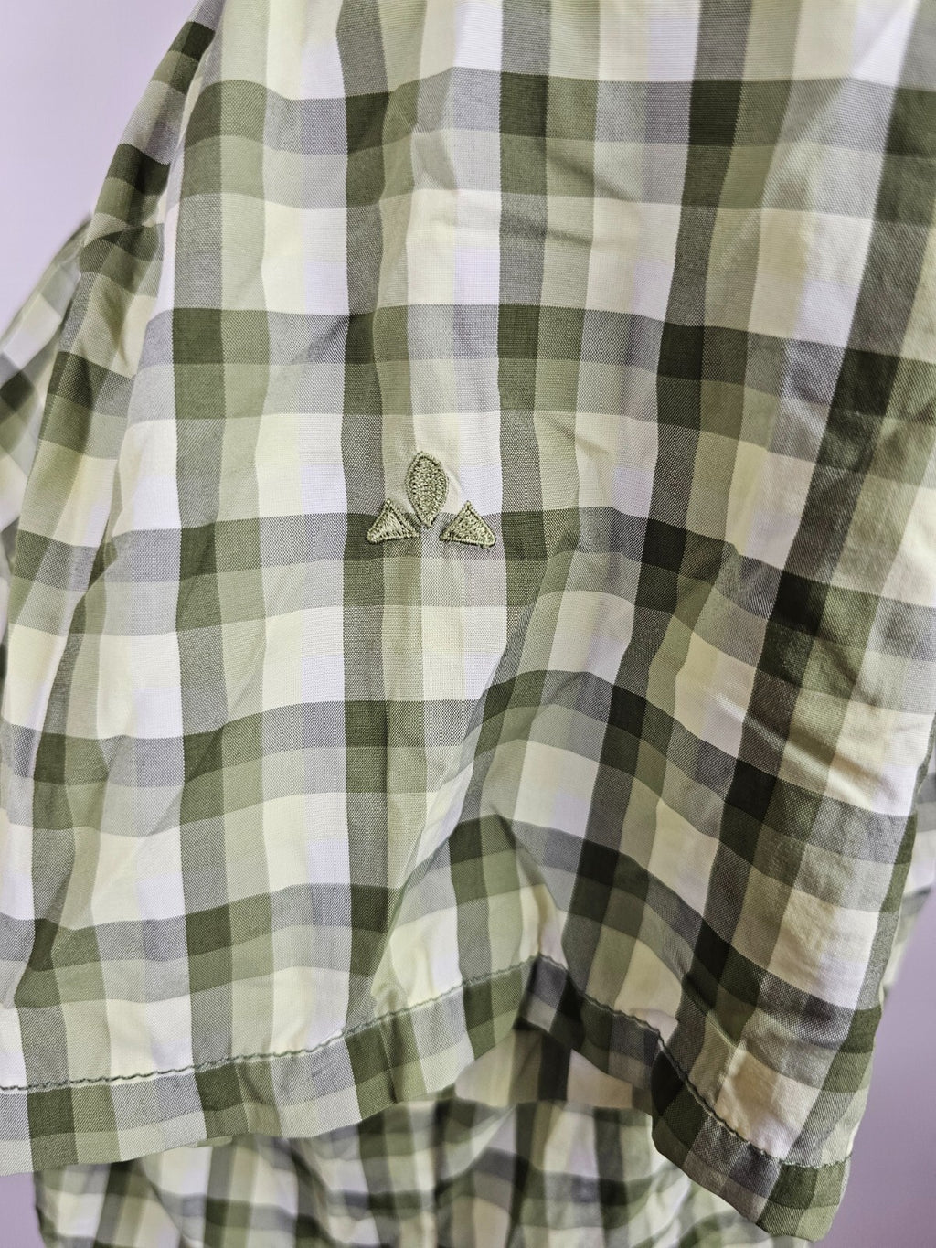 EK5488 Damen Bluse von Vaude, grün kariert, Gr. 485