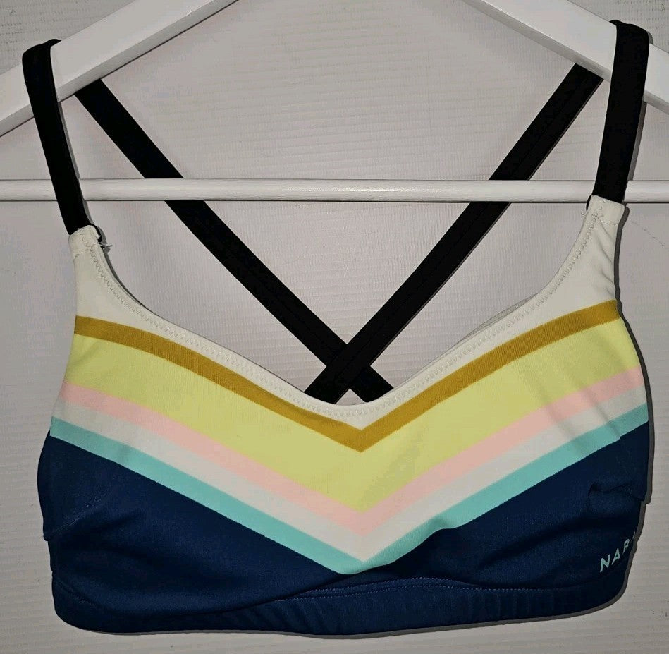 EK10045 Mädchen Bikini Top von Nabaiji, blau, Gr. 116/122 (nach Größentabelle)0
