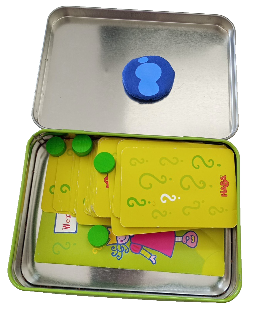 EB3607 „Wer bin ich“ HABA No. 51 Ratespiel in Metalldose 11