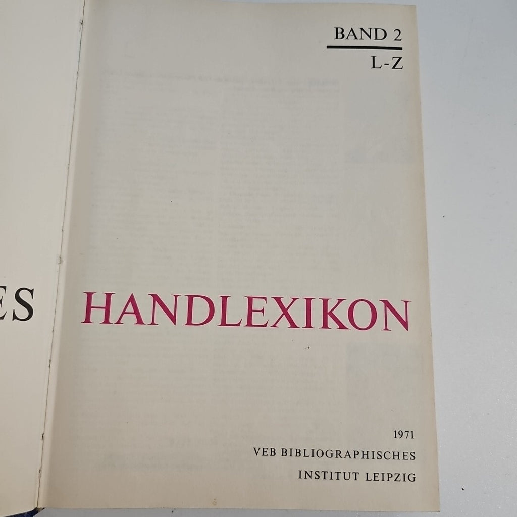 EB2261 Meyers Neues Handlexikon- Band 2. L-Z. 2