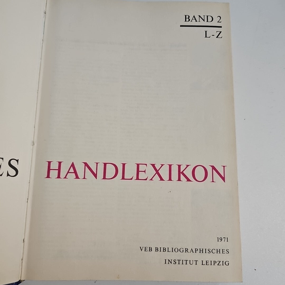 EB2261 Meyers Neues Handlexikon- Band 2. L-Z. 2