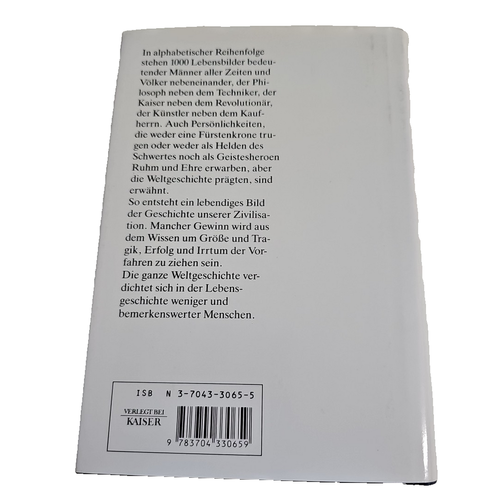 EB3270 Grosse Männer der Weltgeschichte. Tausend Biographien in Wort und Bild 1