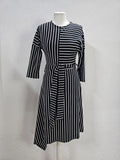 EK6329 Damen Kleid von She, schwarz, weiß gestreift, Gr. 360