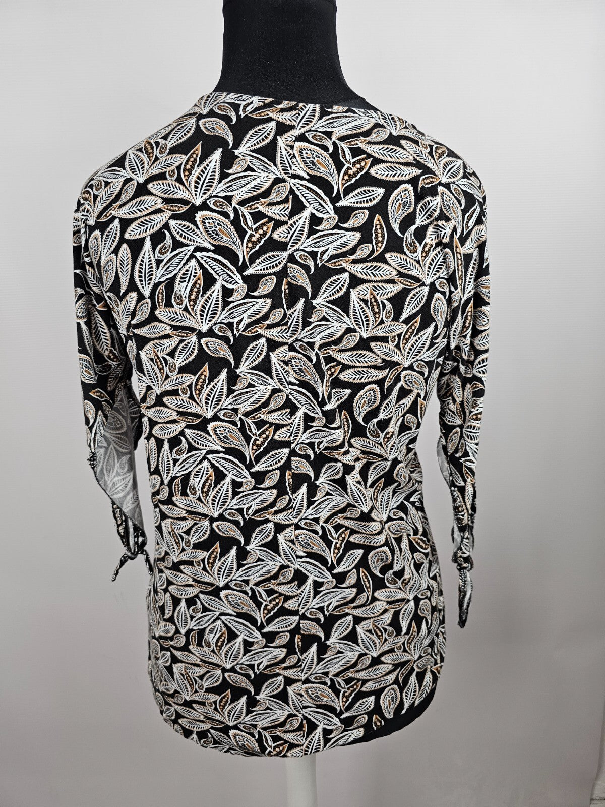 EK5505 Damen Shirt von Adagio, schwarz/braun/weiß, Gr. 445