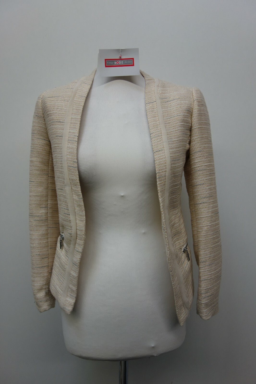 EK0646 Damen Jäckchen von H&M, beige, golden, Gr. 340