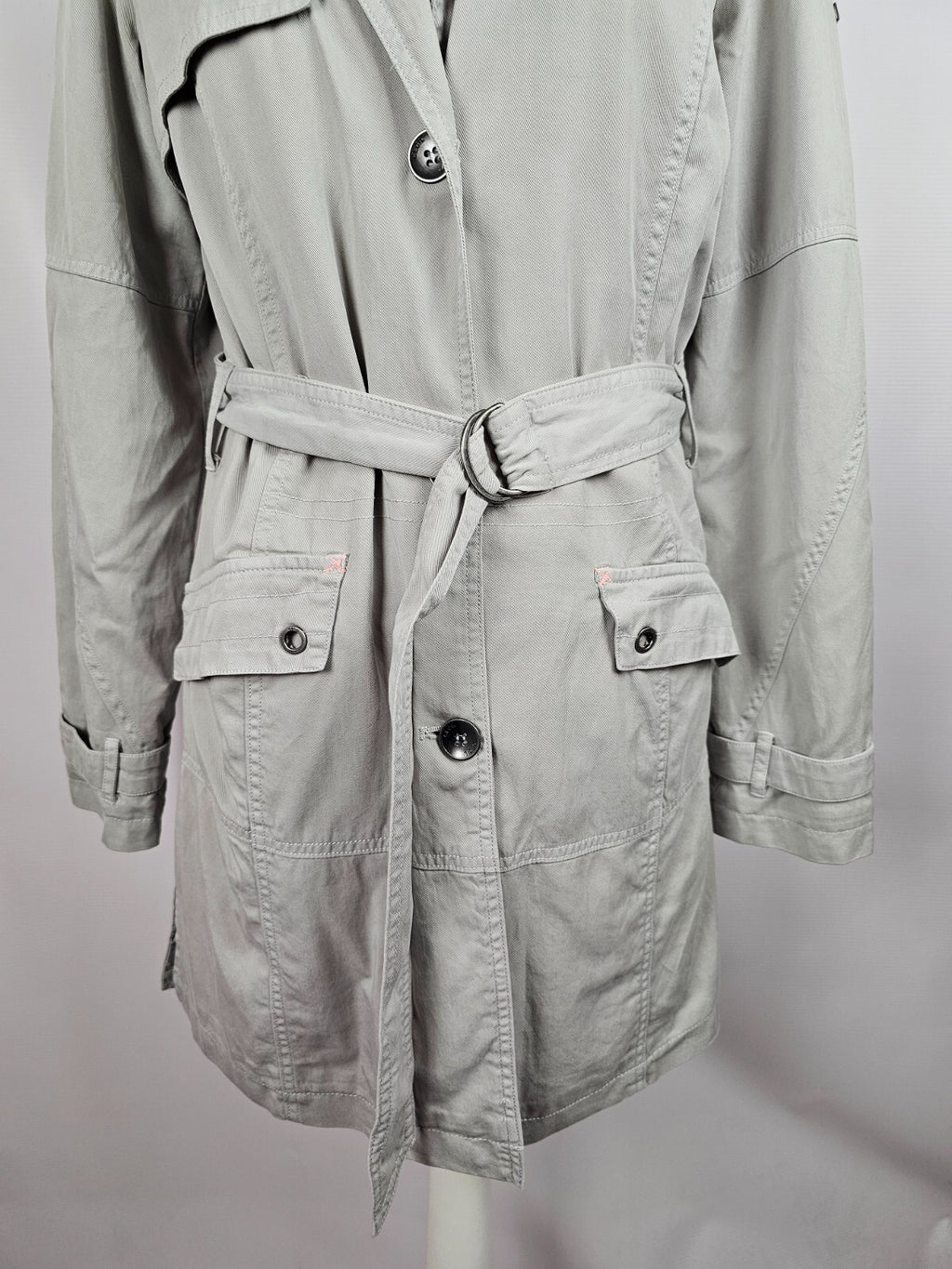 EK5659 Damen Trenchcoat von Cecil, hellgrau, Gr. S2