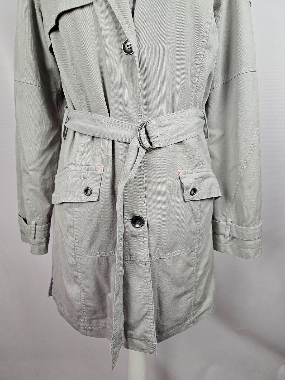 EK5659 Damen Trenchcoat von Cecil, hellgrau, Gr. S2