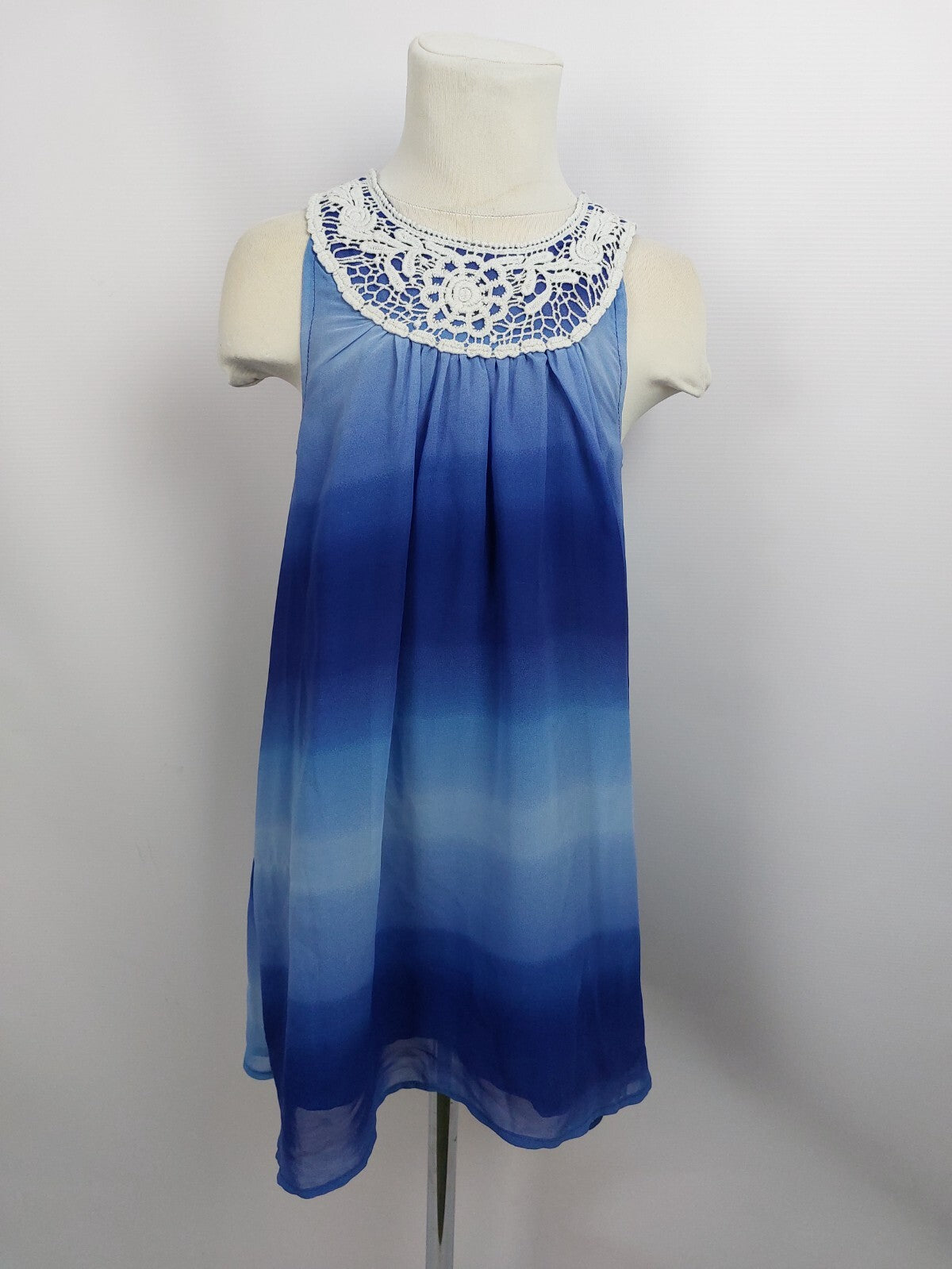 EK2282 Mädchern Kleid von AphOrism, blautöne, Gr. 1280