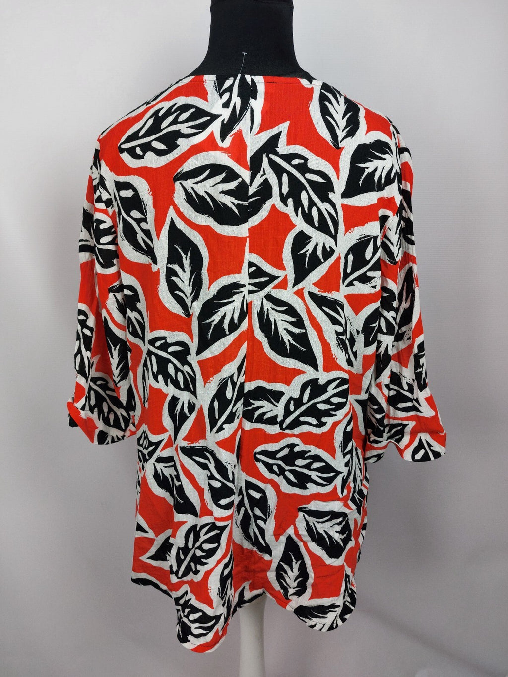 EK3696 Damen Bluse von inco-fashion, rot/weiß/schwarz, Gr. 484